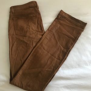 Rich & Skinny bootcut “rust” wax coated jeans